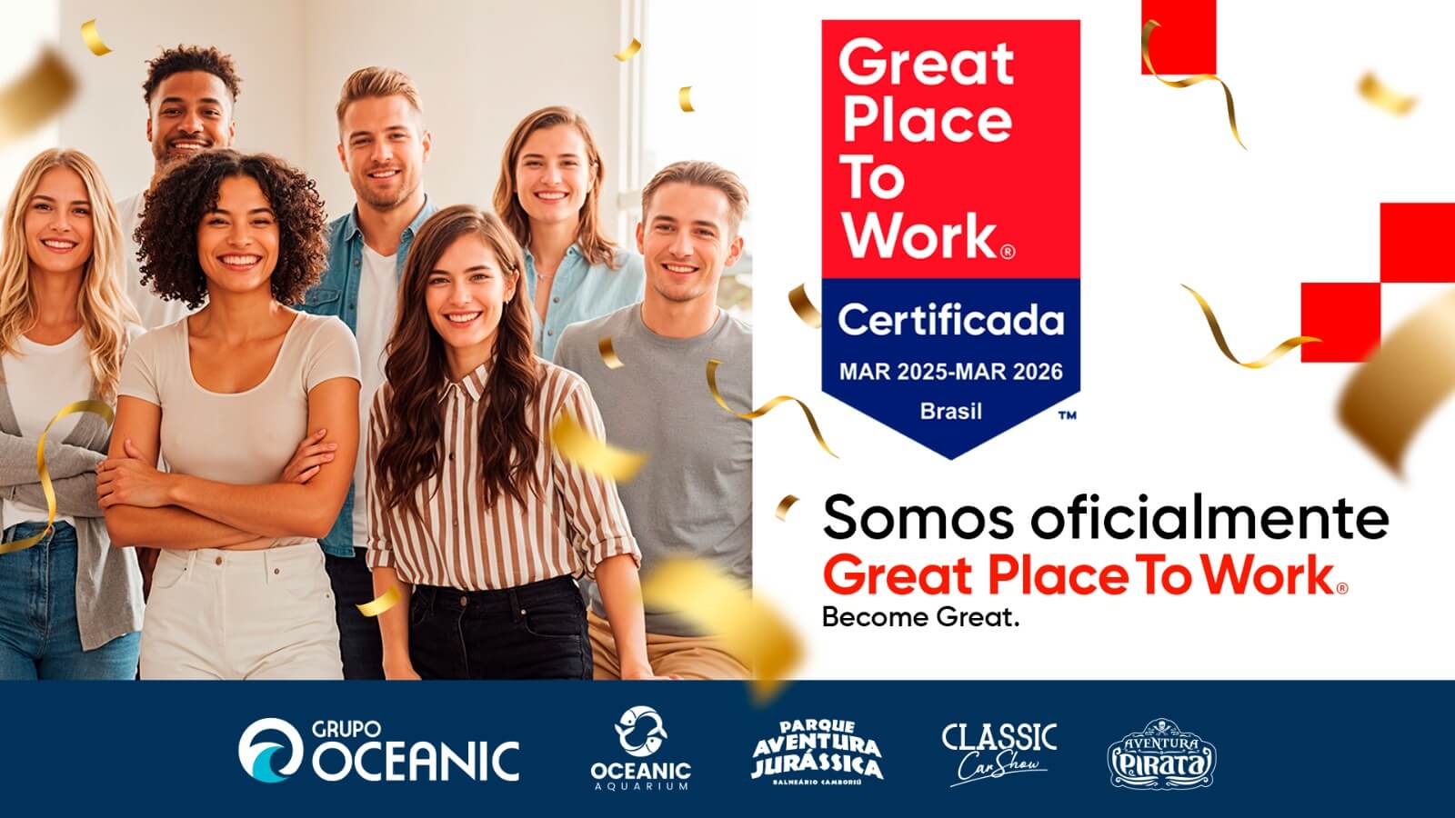 Grupo Oceanic conquista selo Great Place to Work